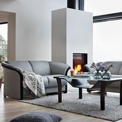 Классический диван - MANHATTAN - Ekornes - из ткани / с регулируемым наклоном / серый
