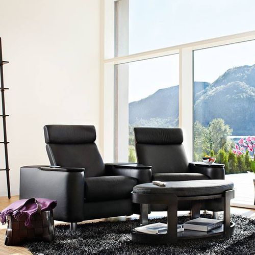 Современное кресло - ARION - Ekornes - из кожи / с регулируемым наклоном / с подголовником