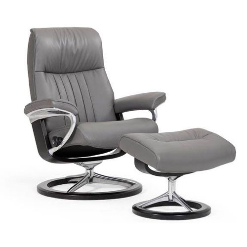 Современное кресло - CROWN SIGNATURE - Ekornes - из кожи / из ткани / с опорой для ступней