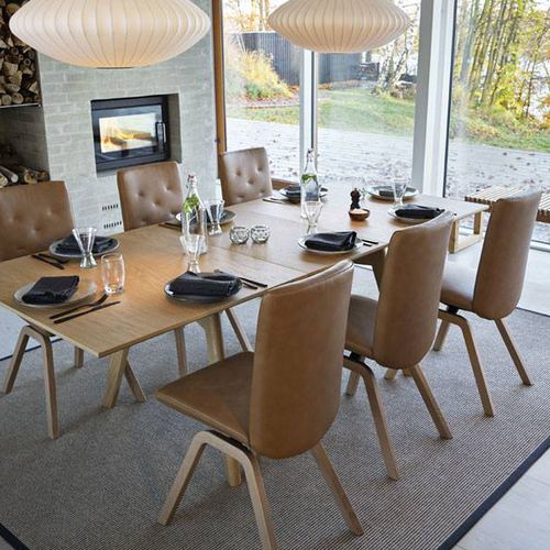 Современный cтул для столовых - ROSEMARY D200 - Ekornes - для интерьера / из ткани / из кожи