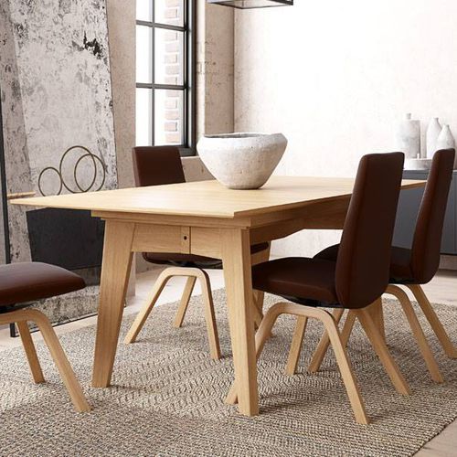 Современный обеденный стол - TOSCANA W/SEPARATE LEAF T100 - Ekornes - из дерева / прямоугольный / с удлинителем
