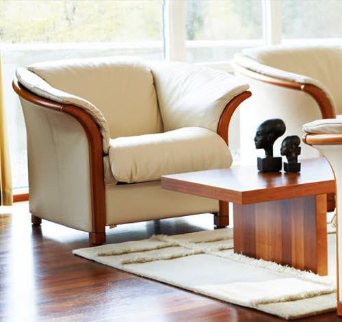 Классическое кресло - MANHATTAN - Ekornes - из кожи / из ткани / из дерева