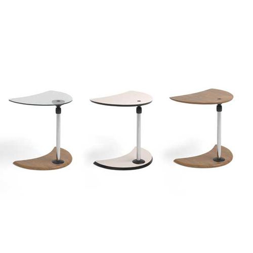 Современный вспомогательный столик - A - Ekornes - из дерева / из стекла / полумесяц
