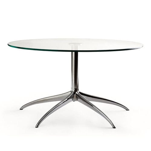 Современный журнальный столик - URBAN (L) - Ekornes - из стекла / из стали / круглый