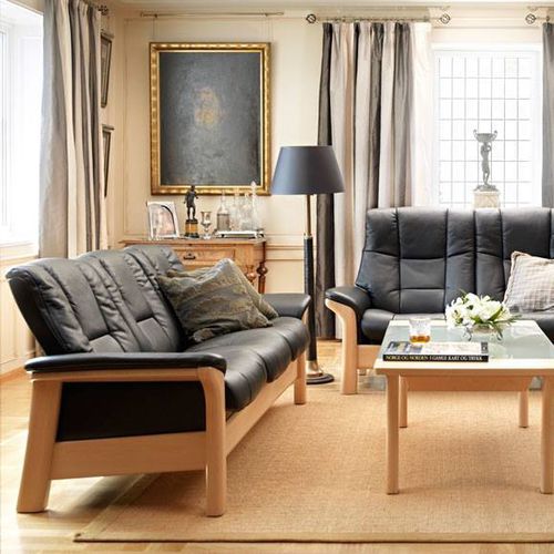 Классический диван - BUCKINGHAM - Ekornes - из ткани / из кожи / с регулируемым наклоном
