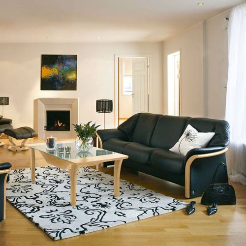 Классический диван - ELDORADO - Ekornes - из ткани / из кожи / бежевый