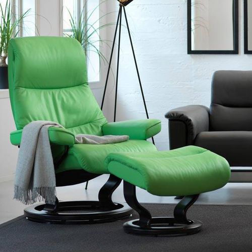 Современное кресло - VIEW CLASSIC - Ekornes - из кожи / из ткани / из дерева