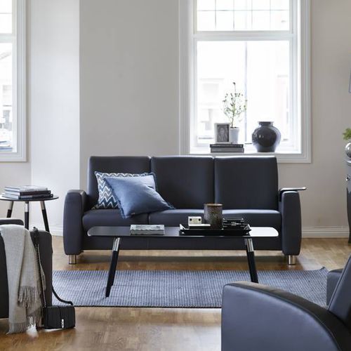 Современный диван - ARION - Ekornes - из кожи / бежевый / 2 места