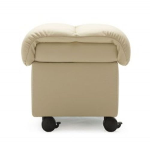 Современная подставка для ног - SOFT M - Ekornes - из кожи / на роликах