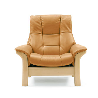 Классическое кресло - BUCKINGHAM - Ekornes - из кожи / из ткани / из дерева