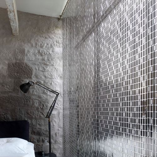 Штора со складками - SAINT PÈRES - LE LABO DESIGN - геометрическая / алюминий / из нержавеющей стали