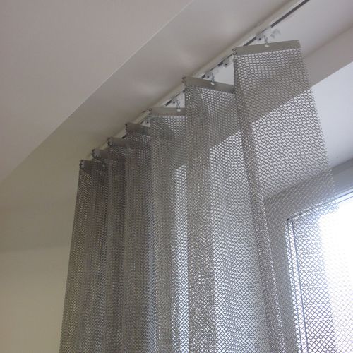 Штора со складками - CHAINMAIL  - LE LABO DESIGN - геометрическая / из нержавеющей стали