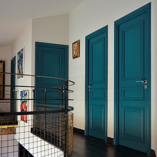Дверь для интерьера - HAUSSMANNIEN 3 PANNEAUX - ATELIER BERTOLI  Design Production - из дуба / из цельной древесины / из орехового дерева