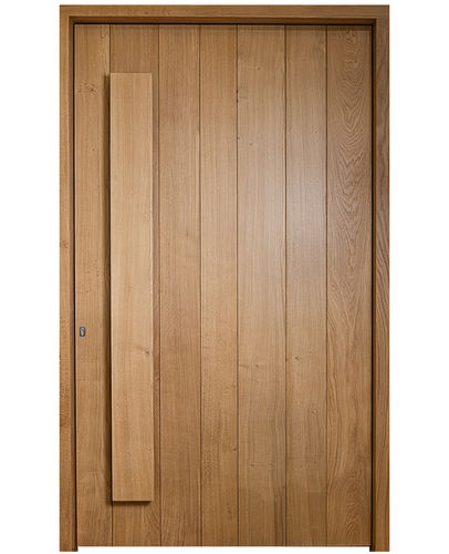 Входная дверь - ORA - ATELIER BERTOLI  Design Production - из дуба / створчатая / поворотная с эскцентричной осью