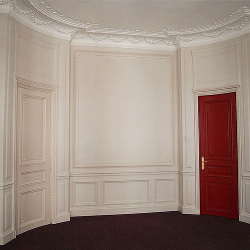 Дверь для интерьера - HAUSSMANNIENNE Sculptée  - ATELIER BERTOLI  Design Production - из дуба / из орехового дерева / створчатая