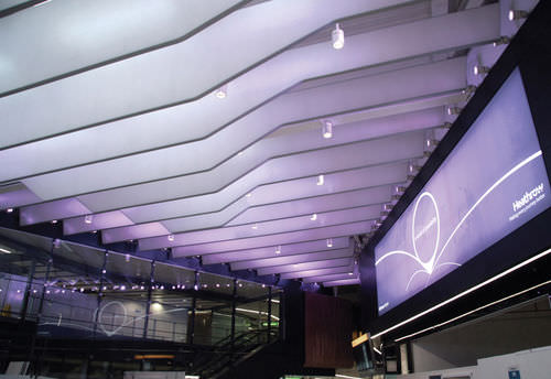 Натяжная конструкция на металлическом каркасе - HEATHROW T2B - Fabric Architecture - для потолков / с мембраной из стекловолокна / для аэропорта
