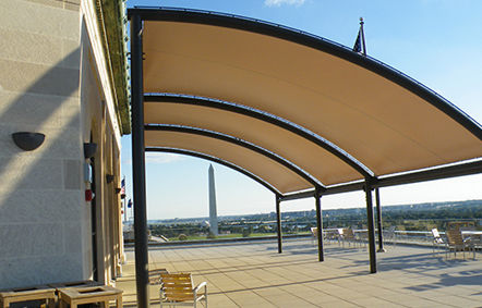 Натяжная конструкция на металлическом каркасе - SKYLINE  - Fabric Architecture - навес / для покрытий / с мембраной из стекловолокна