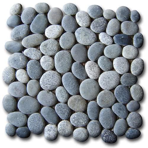 Напольное покрытие из гальки - GRIS PANACHÉS RATU 30X30 - MARBRERIE DES YVELINES - текстурированное / имитация камня / с высоким сопротивлением