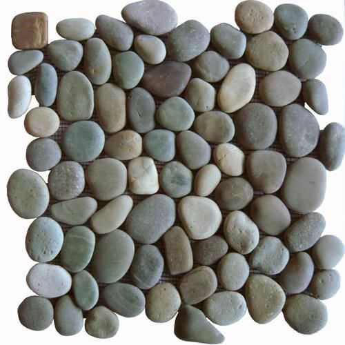 Напольное покрытие из гальки - MIX BORNEO SUMATRA 30X30 - MARBRERIE DES YVELINES - текстурированное / имитация камня / с высоким сопротивлением