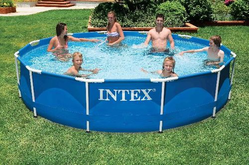 Трубчатый бассейн - 28210 - INTEX - для наружного применения / каркасный / из полиэстера