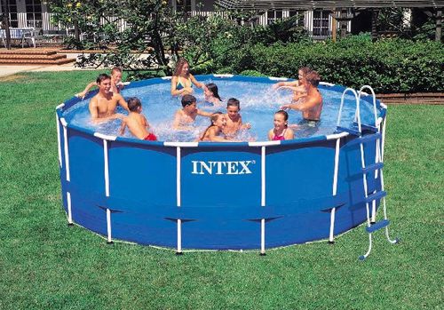 Трубчатый бассейн - 28235 - INTEX - для наружного применения / каркасный / из полиэстера