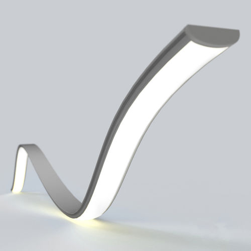 Выступающий осветительный профиль - EVO10 - TEKNI-LED - настенный / LED / из опалового стекла