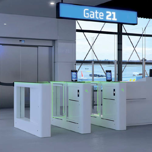 Быстрая дорожка для автоматического контроля доступа - AIRGATE SBG - COMINFO - для обеспечения безопасности / из стекла / из нержавеющей стали