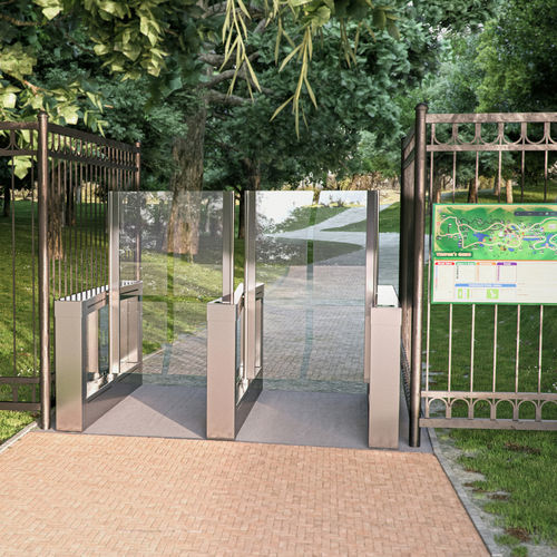 Быстрая дорожка для автоматического контроля доступа - EASYGATE SPT BIKE OUTDOOR - COMINFO - для обеспечения безопасности / из стекла / из нержавеющей стали