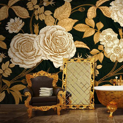 Классический обои - LORE LR5307 - LGD01 décor mural sur mesure - природный мотив / в цветочек / панорамный