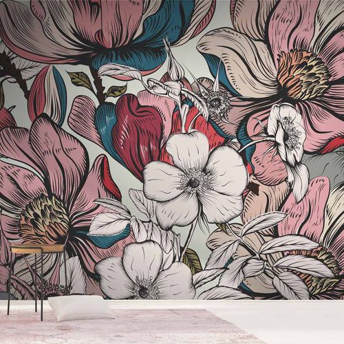 Современный обои - FLORALY FY0687 - LGD01 décor mural sur mesure - природный мотив / в цветочек / панорамный