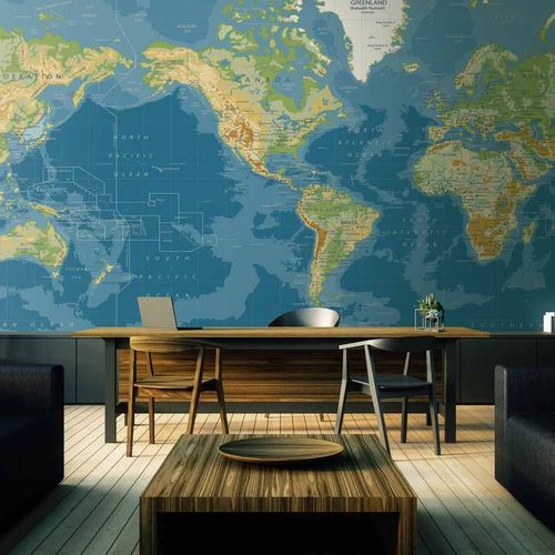 Современный обои - WORLD MAP WM2093 - LGD01 décor mural sur mesure - панорамный / карта / нетканый