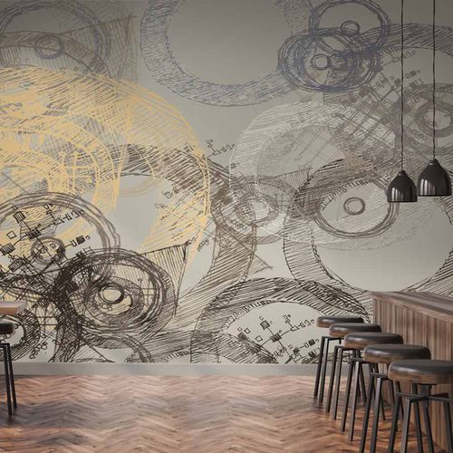 Обои уникальный дизайн - CIRCULUS CR3790 - LGD01 décor mural sur mesure - c геометрическим рисунком / панорамный / нетканый