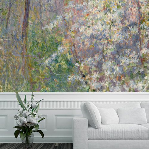 Классический обои - ARBRES EN FLEURS - LGD01 décor mural sur mesure - природный мотив / в цветочек / имитация ткани