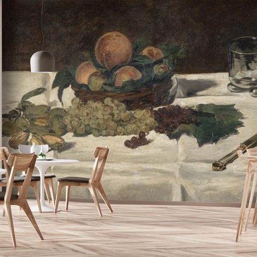 Классический обои - FRUITS SUR UNE TABLE - LGD01 décor mural sur mesure - с рисунком / имитация ткани / цвет по индивидуальному заказу