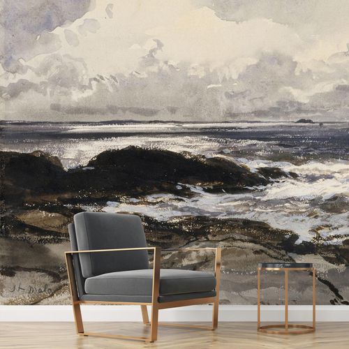 Классический обои - ROCHERS À SAINT-MALO - LGD01 décor mural sur mesure - природный мотив / рисунок с волнами / имитация ткани