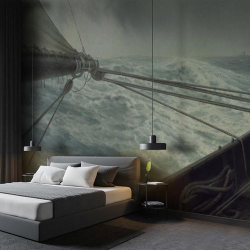Классический обои - POUPE DE L’ALDA - LGD01 décor mural sur mesure - природный мотив / рисунок с волнами / имитация ткани