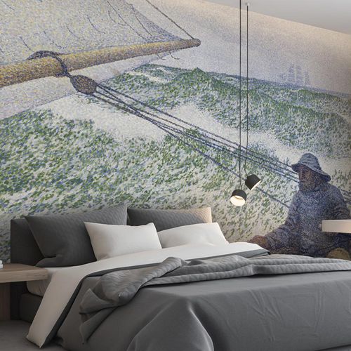 Классический обои - L’HOMME À LA BARRE - LGD01 décor mural sur mesure - природный мотив / рисунок с волнами / имитация ткани