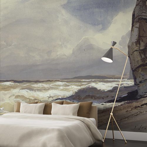 Классический обои - LES FALAISES D’ETRETAT - LGD01 décor mural sur mesure - природный мотив / имитация ткани / цвет по индивидуальному заказу