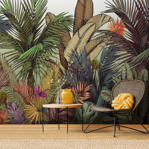 Современный обои - PALM COLOR PC6241 - LGD01 décor mural sur mesure - природный мотив / в цветочек / панорамный