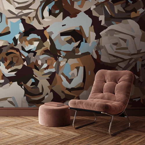 Современный обои - HUNA - LGD01 décor mural sur mesure - в цветочек / имитация ткани / имитация мозаики