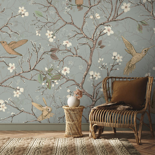 Современный обои - COLIBRIS CB9124 - LGD01 décor mural sur mesure - природный мотив / в цветочек / панорамный