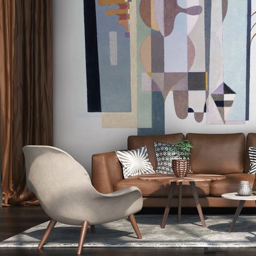 Классический обои - DEUX POINTS VERTS - LGD01 décor mural sur mesure - c геометрическим рисунком / имитация мозаики / цвет по индивидуальному заказу