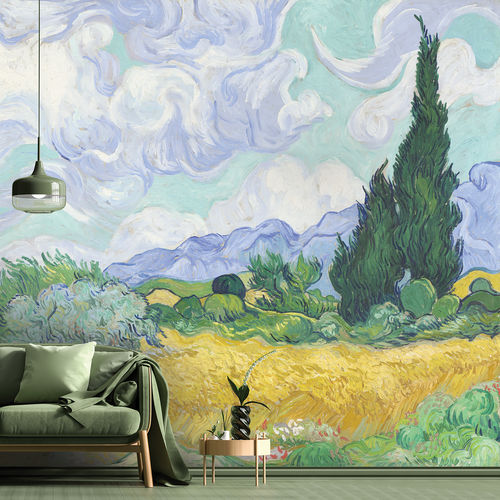 Классический обои - UN CHAMP DE BLE - LGD01 décor mural sur mesure - природный мотив / имитация ткани / цвет по индивидуальному заказу