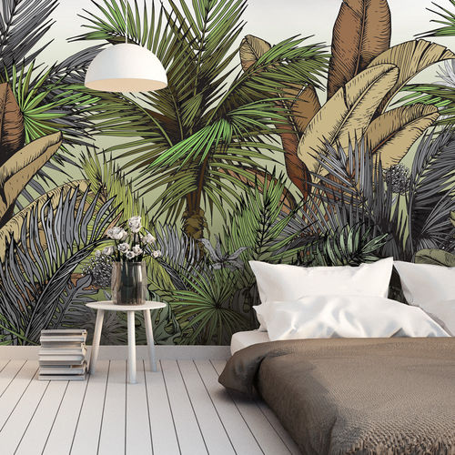 Современный обои - PALM COLOR PC2708 - LGD01 décor mural sur mesure - природный мотив / с цветочным мотивом / панорамный