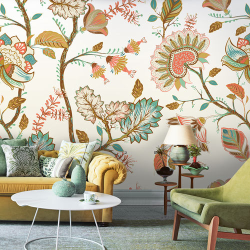 Современный обои - BATIK BK1108 - LGD01 décor mural sur mesure - в цветочек / панорамный / нетканый