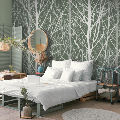 Минималистский обои - ARBOR AB1287 - LGD01 décor mural sur mesure - природный мотив / зеленый / коричневый