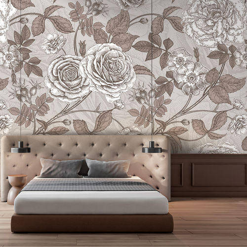 Классический обои - LORE LR2874 - LGD01 décor mural sur mesure - в цветочек / нетканый / моющийся