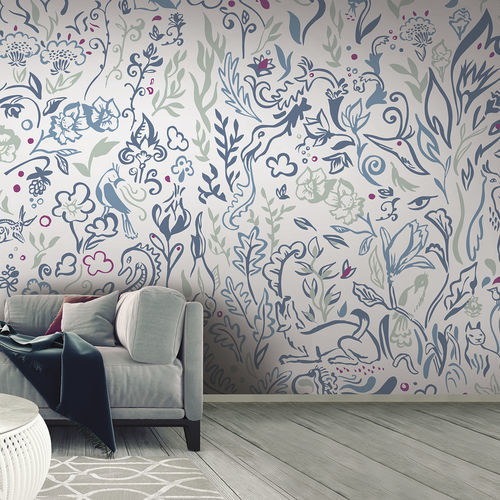 Современный обои - FOUILLIE-FEUILLUE FF0812 - LGD01 décor mural sur mesure - панорамный / многоцветный / нетканый