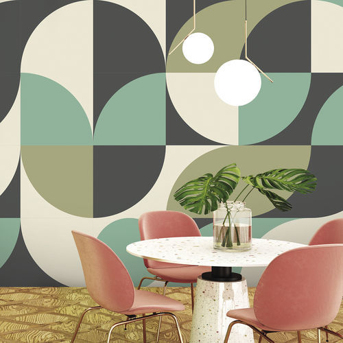 Обои винтаж - ARTIUM AM6832 - LGD01 décor mural sur mesure - панорамный / геометрический / зеленый