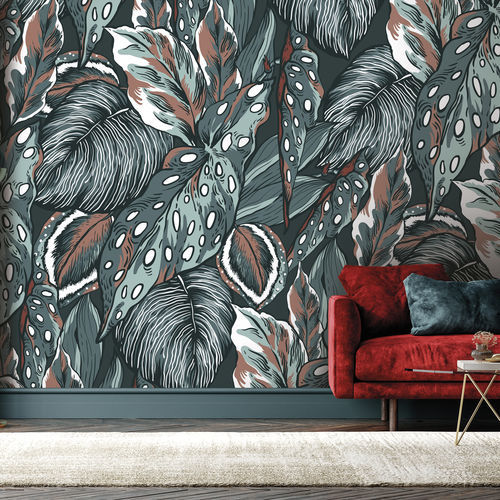 Современный обои - PAANI - LGD01 décor mural sur mesure - в цветочек / панорамный / имитация ткани